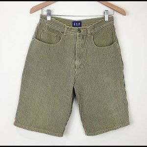 vintage gap striped mom shorts